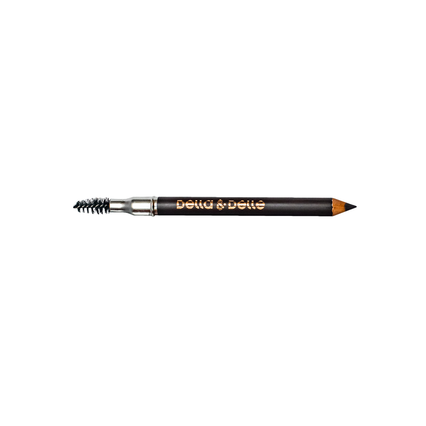 Eyebrow pencil with brush in the end. 